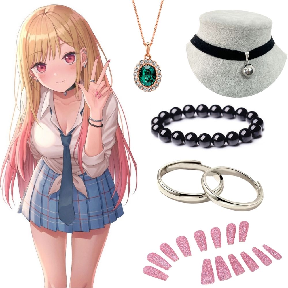 Kitagawa Anime Cosplay - Серьги и ожерелье Китагава Марины, аксессуары