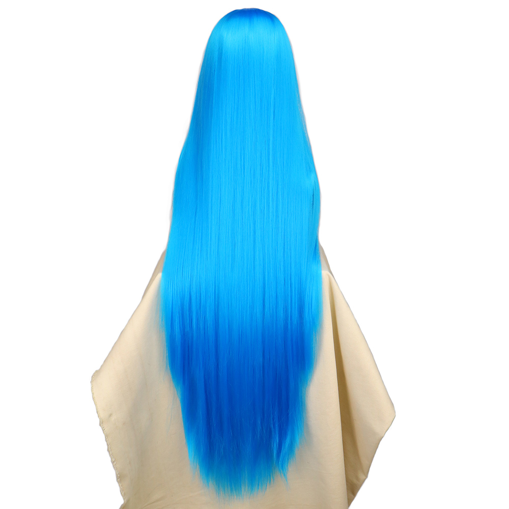 QQXCAIW Косплей 100 см длинные – обзор и цена Anime Cosplay Blue Hair